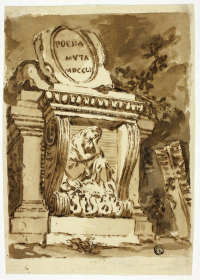 Monumento funerario inscrito "Poesia Muta" de Unknown