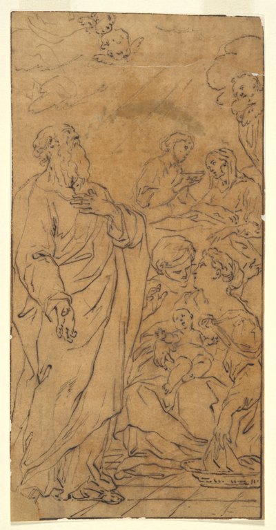 Sagrada Familia y Santa (Natividad de la Virgen), en Roma, S.Giovanni in Fonte de Unknown