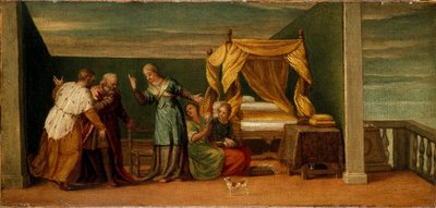 Judith recibiendo a los ancianos de Betulia, siglo XVI de Unknown