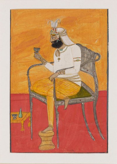 Hombre sentado en una silla de tipo europeo, siglo XIX de Unknown
