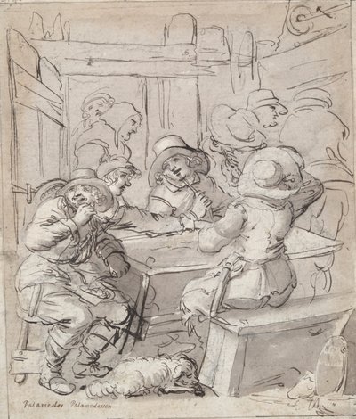 Feliz Navidad (anverso); Mujer y soldado sentados a la mesa (verso) de Unknown