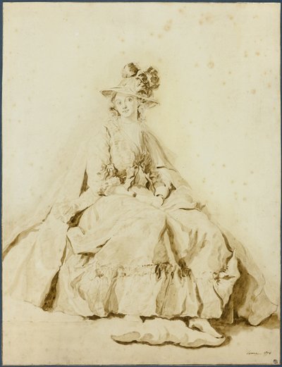 Retrato de una joven dama de Unknown