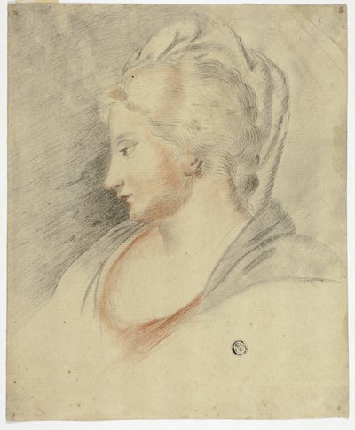 Retrato de mujer de perfil de Unknown