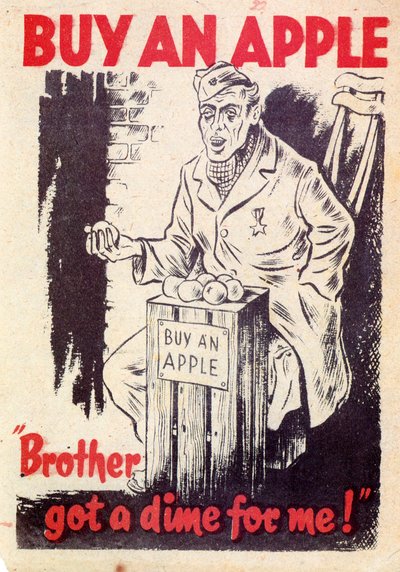 Propaganda. Compra una manzana. ¡Hermano, dame una moneda! 1940 de Unknown