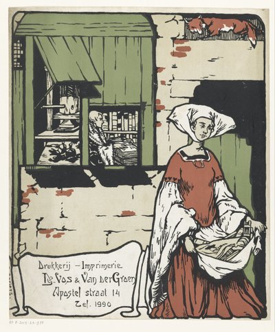 Publicidad para la imprenta De Vos & Van der Groen en Amberes de Unknown
