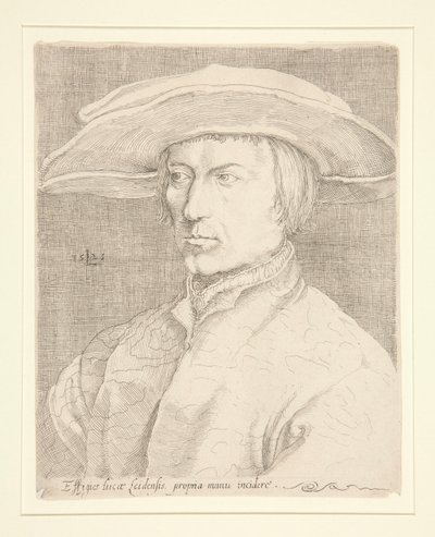 Autorretrato del artista, 1525 [Retrato de un hombre, llamado Lucas van Leyden, autorretrato] de Unknown