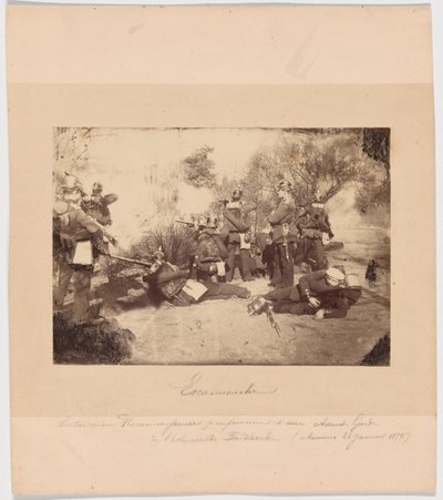 Escaramuza entre una unidad de reconocimiento prusiana y tropas de vanguardia del ejército de Faidherbe (Amiens, 21 de enero de 1871). de Unknown