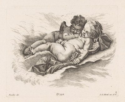 amorcillos slapendes Putti (título de la serie) de Unknown