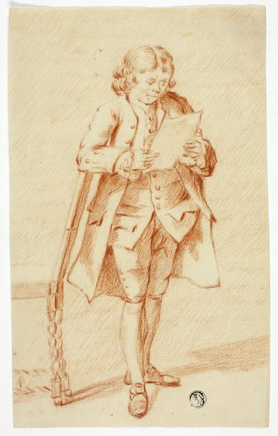 Hombre de Pie Leyendo una Carta de Unknown