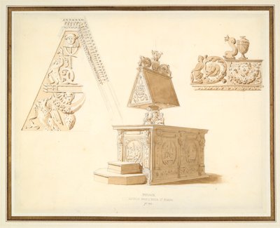 Estudios de un atril en Perugia de Unknown