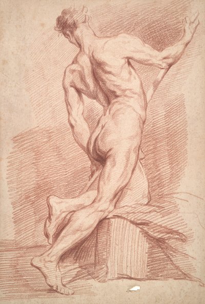 estudio de desnudo masculino de Unknown