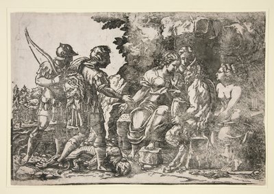 Tetis recomienda a Aquiles a la tutela de Quirón de Unknown
