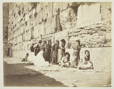 Muro del Templo de Salomón, lugar de los lamentos judíos de Unknown