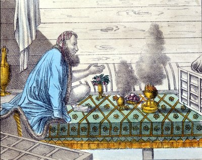 Un parsi, un adorador del fuego, descendiente de los zoroastrianos (Zaratustra) de Unknown artist
