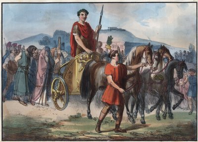 Un triunfo romano - grabado de “Usi e Costumi di Tutti i Popoli dell