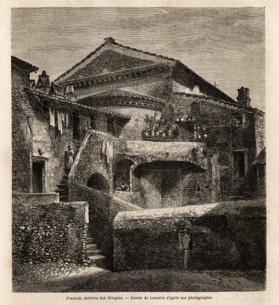 Una cloaca detrás de la capilla de San Crispino de Unknown artist