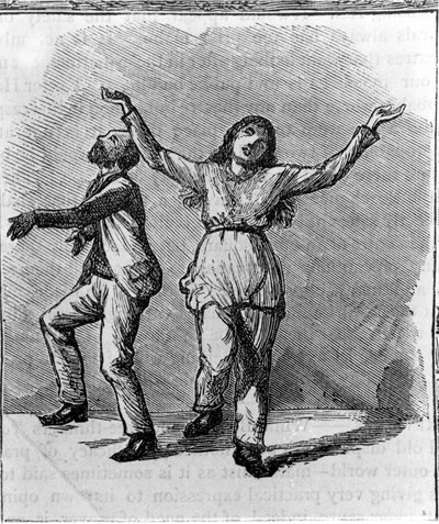 Una pareja de Shakers bailando de Unknown artist