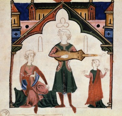 Un grupo de poetas y músicos (miniatura) de Unknown artist