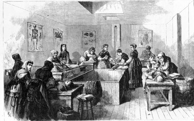 Una morgue en los Estados Unidos en 1890 de Unknown artist