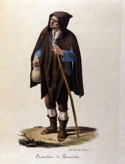 Un campesino de la región de Camastra en Sicilia de Unknown artist