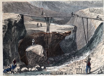 Una cantera de piedra en el siglo XIX de Unknown artist