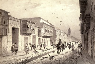 Una calle en Valladolid en Lima, Perú. de Unknown artist