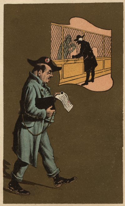 Un inspector de impuestos, cromolitografía anónima, finales del siglo XIX. de Unknown artist