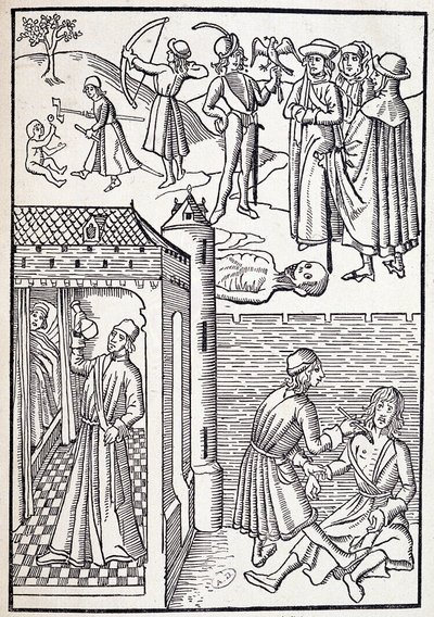 Un urólogo y cirujano en el siglo XV de Unknown artist