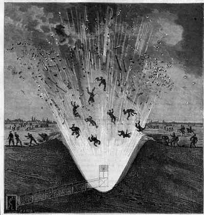 Explosión accidental de una mina de guerra, Arras (Pas de Calais, 62), 6 de octubre de Unknown artist