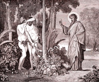 Adán y Eva, Fac-simil del libro de Louis Veuillot "Jesucristo" impreso París de Unknown artist