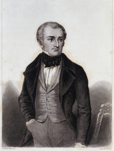 Adolphe Thiers (1797-1877) - grabado en "Histoire de la vie politique et privée de Louis Philippe" de Unknown artist