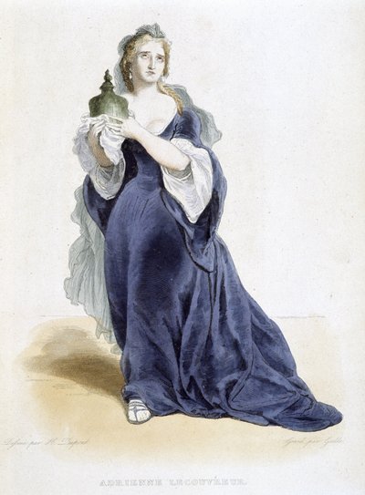 Adrienne Lecouvreur (1692-1730), actriz francesa. En “el plutarco francés” 1844 - 1847, por Mennechet. Biblioteca de Artes Decorativas de París de Unknown artist