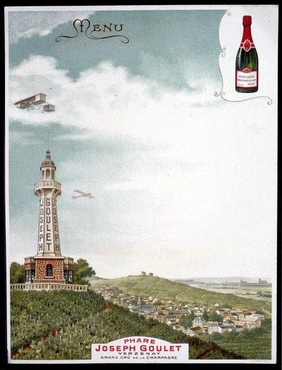 Publicidad de la marca “Joseph Goulet - Verzenay - Grand cru de la Champagne” de Unknown artist