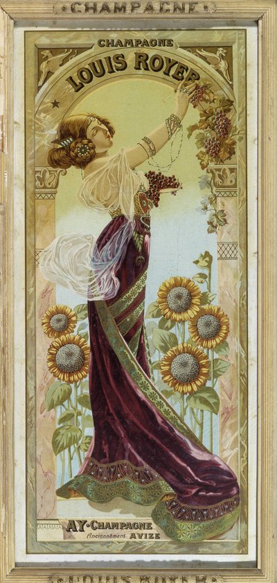 Cartel publicitario para el champán Louis Royer, finales del siglo XIX de Unknown artist