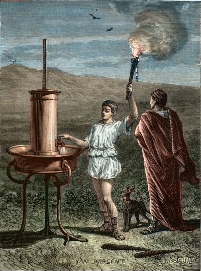 Eneas el Táctico inventa el sistema de señales por fases 336 a.C. de Unknown artist