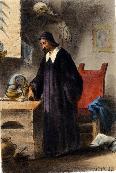 Alquimista Nicola Barnaud, investigador de la piedra filosofal. de Unknown artist