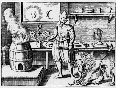 Alquimia - La llama - Grabado de 1659 en “L