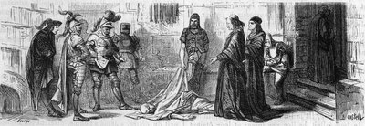 Alejandro VI entregó a Jeme, un príncipe turco, envenenado, murió algún tiempo después. Grabado del siglo XIX. de Unknown artist