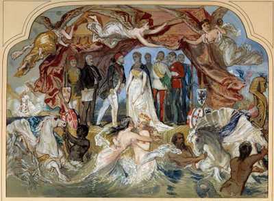 Alegoría para la inauguración del Canal de Suez de Unknown artist
