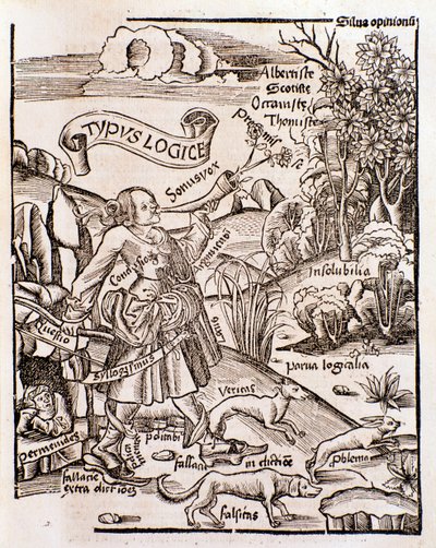 Alegoría de la lógica de Margarita philosophica de Gregor Reisch (1508) de Unknown artist