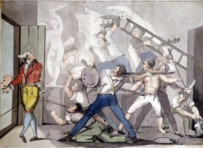Alegoría del pintor. Grabado del siglo XIX de Unknown artist