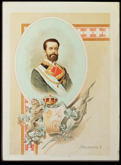 Amadeo I de Saboya Rey de España 1870-1873 (pintura sobre lienzo) de Unknown Artist