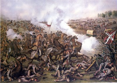 Guerra Civil Americana (1861 - 1865): Batalla de Five Forks (Virginia) 1 de abril de Unknown artist