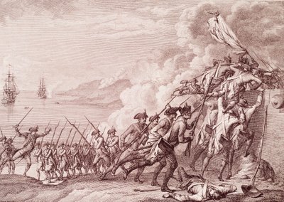 Guerra de Independencia de los Estados Unidos: La invasión de Dominica por el ejército francés el 7 de septiembre de 1778 de Unknown artist