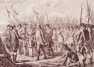 Guerra de Independencia de los Estados Unidos: La rendición de Lord Cornwallis de Unknown artist