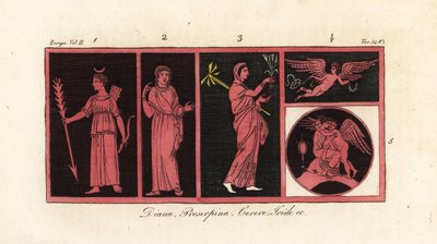 Diosas antiguas Diana, Proserpina, Ceres, Iris, Venus y Amor de Unknown artist