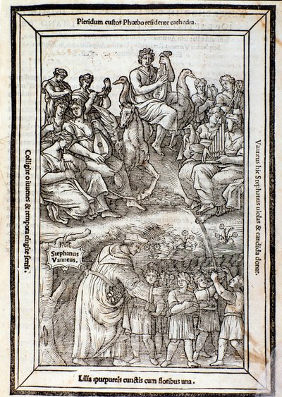 Apolo y las Musas. Página de Recanetum de musica aurea de Unknown artist