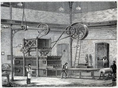 Aparato para vulcanizar caucho por vapor seco - en “Las maravillas de la industria” de Louis Figuier de Unknown artist