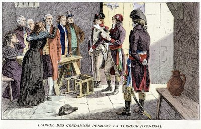 Llamado de convictos durante el Terror (1793-1794) de Unknown artist