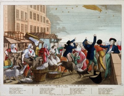 Aparición del famoso cometa (1811) visto desde el Quai de la Vallée en París - canción sur l